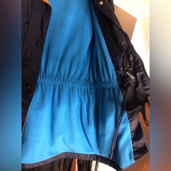 IZOD WOMEN’S LINED NAVY JACKET WITH HOOD - Picture 4 of 7